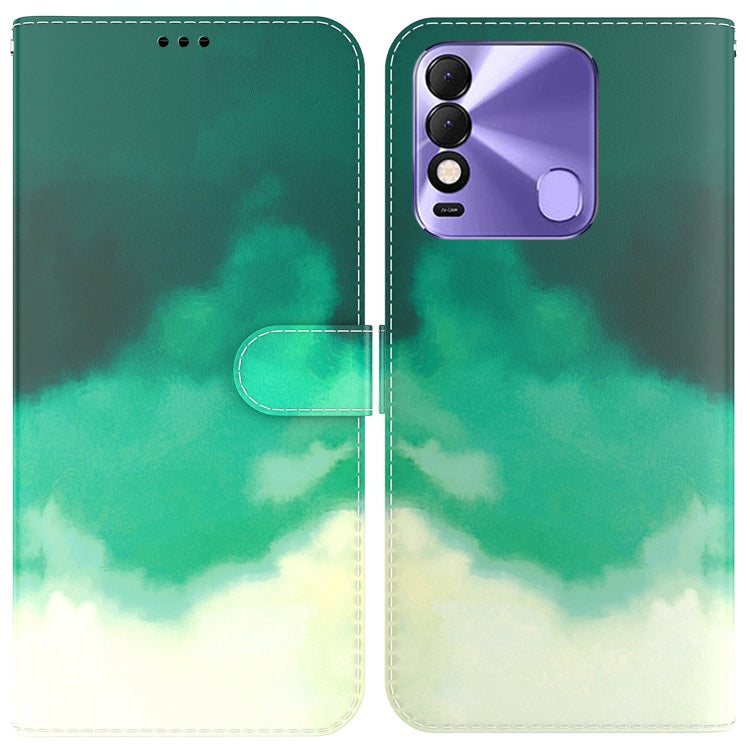Custodia per telefono in pelle flip orizzontale con motivo ad acquerello, For Tecno Pop 5 LTE BD4, For Tecno Pop 5P, For Tecno Spark 7 Pro, For Tecno Spark 8 / 8T