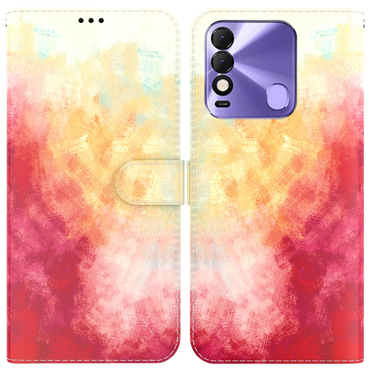 Custodia per telefono in pelle flip orizzontale con motivo ad acquerello, For Tecno Pop 5 LTE BD4, For Tecno Pop 5P, For Tecno Spark 7 Pro, For Tecno Spark 8 / 8T
