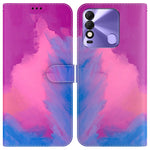 Custodia per telefono in pelle flip orizzontale con motivo ad acquerello, For Tecno Pop 5 LTE BD4, For Tecno Pop 5P, For Tecno Spark 7 Pro, For Tecno Spark 8 / 8T