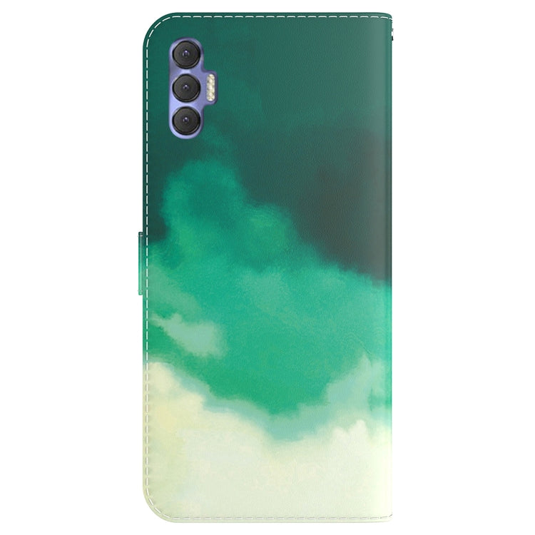 Custodia per telefono in pelle flip orizzontale con motivo ad acquerello, For Tecno Spark 8P, For Tecno Spark Go 2022 / Spark 8C