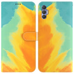 Custodia per telefono in pelle flip orizzontale con motivo ad acquerello, For Tecno Spark 8P, For Tecno Spark Go 2022 / Spark 8C