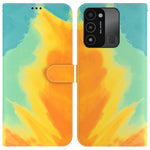 Custodia per telefono in pelle flip orizzontale con motivo ad acquerello, For Tecno Spark 8P, For Tecno Spark Go 2022 / Spark 8C