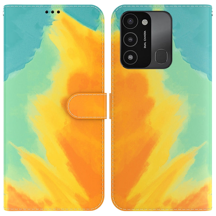 Custodia per telefono in pelle flip orizzontale con motivo ad acquerello, For Tecno Spark 8P, For Tecno Spark Go 2022 / Spark 8C