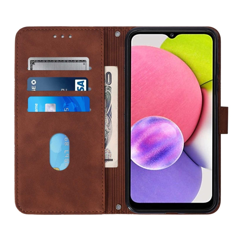 Custodia per cellulare in pelle con flip in rilievo 3D a tracolla, For Samsung Galaxy A03s 164mm, For Samsung Galaxy A03s 166mm, For Samsung Galaxy A11 / M11, For Samsung Galaxy A12 / M12