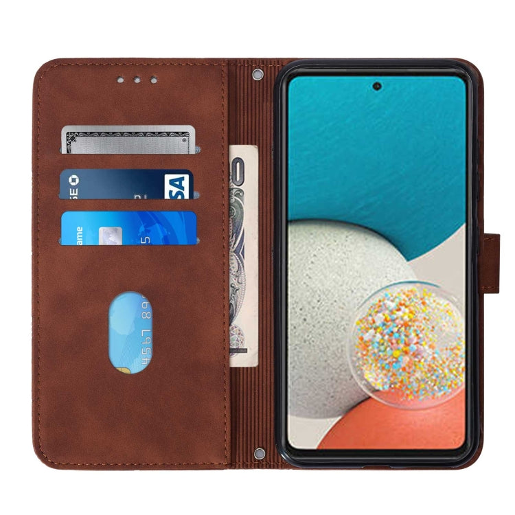 Custodia per cellulare in pelle con flip in rilievo 3D a tracolla, For Samsung Galaxy A53 5G, For Samsung Galaxy A72 4G / 5G, For Samsung Galaxy A82 5G, For Samsung Galaxy F52 5G