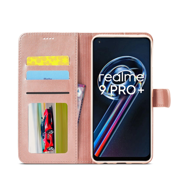 LC.IMEEKE Custodia per cellulare in pelle di vitello, For Realme 9 Pro, For Realme 9 Pro+