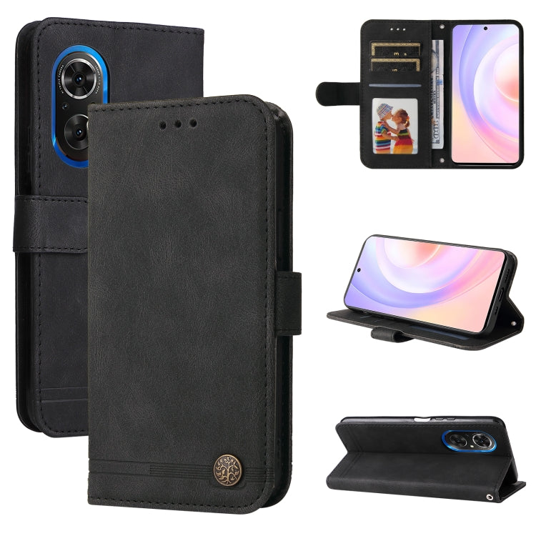 Custodia per telefono in pelle con bottone in metallo con albero della vita Skin Feel, For Xiaomi Redmi 10C 4G / Redmi 10 India Version, For Xiaomi Poco X4 Pro 5G, For Honor 50 SE / nova 9 SE, For OPPO Find X5