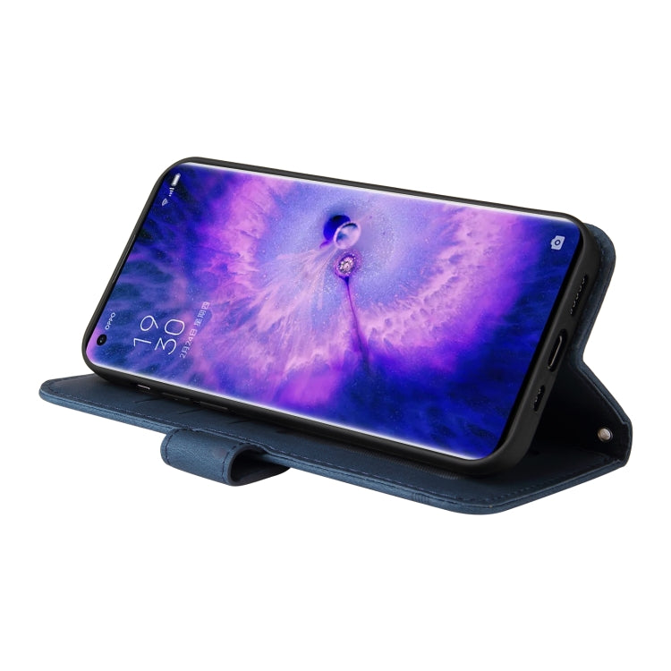 Custodia per telefono in pelle con bottone in metallo con albero della vita Skin Feel, For OPPO Find X5 Pro