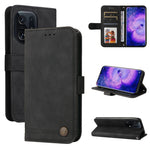 Custodia per telefono in pelle con bottone in metallo con albero della vita Skin Feel, For OPPO Find X5 Pro