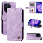 Custodia per telefono in pelle con bottone in metallo con albero della vita Skin Feel, For OPPO Find X5 Pro