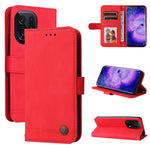 Custodia per telefono in pelle con bottone in metallo con albero della vita Skin Feel, For OPPO Find X5 Pro
