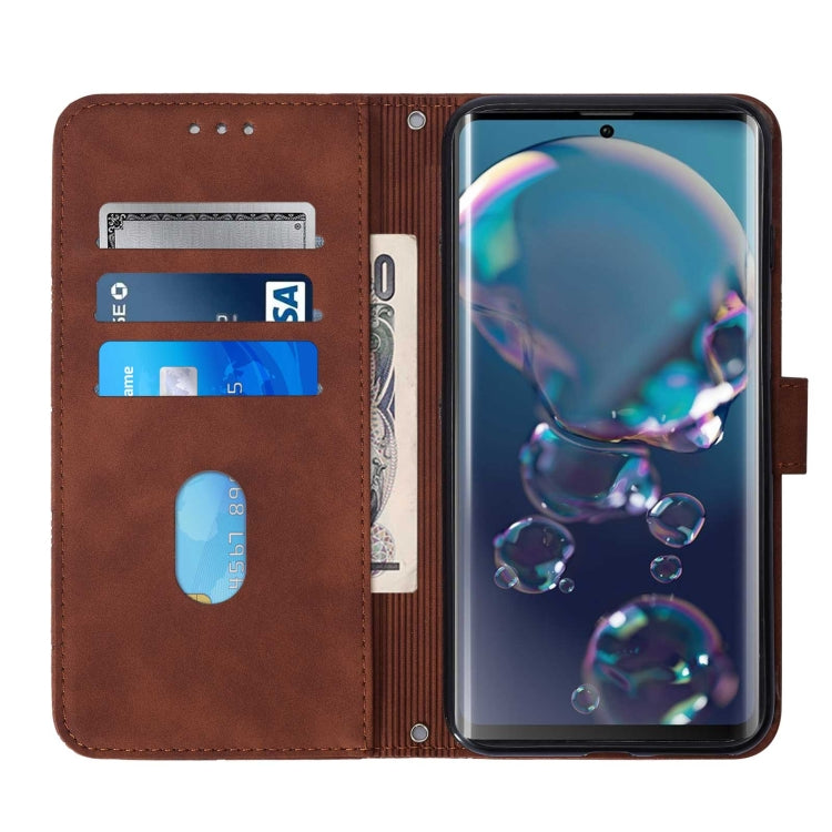 Custodia per cellulare in pelle con flip in rilievo 3D a tracolla, For Sharp Aquos R6, For Sony Xperia 1 III, For Sony Xperia 5 III, For Sony Xperia 10 III