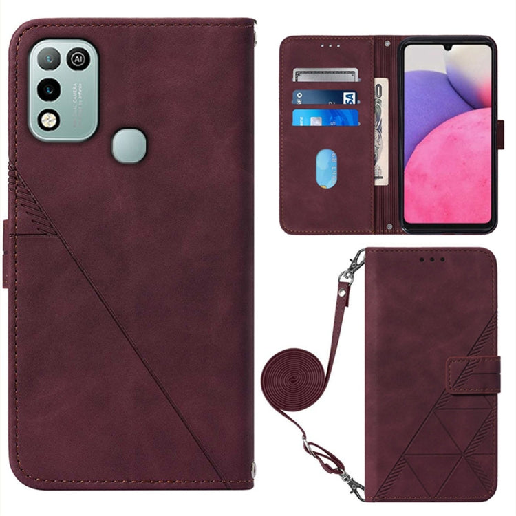 Custodia per cellulare in pelle con flip in rilievo 3D a tracolla, For Tecno Phantom X, For Infinix Hot 11 Play, For Infinix Hot 11S NFC X6812B, For Infinix Note 11