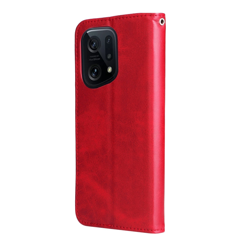 Custodia in pelle flip orizzontale con cerniera Fashion Calf Texture, For OPPO Find X5 Pro