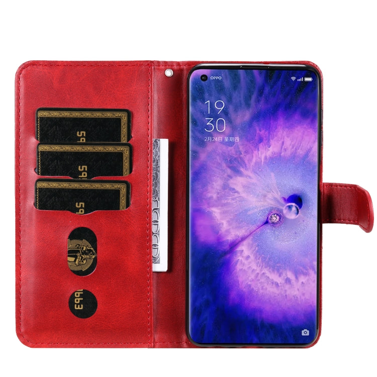 Custodia in pelle flip orizzontale con cerniera Fashion Calf Texture, For OPPO Find X5 Pro