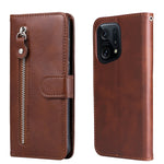 Custodia in pelle flip orizzontale con cerniera Fashion Calf Texture, For OPPO Find X5 Pro