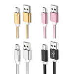 5 PCS Mini USB a USB A Cavo dati / ricarica intrecciato per MP3, fotocamera, DVR per auto, 0.25m, 1m, 1.5m, 2m, 3m