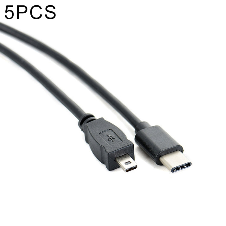 5 PCS 30cm Type-C / USB-C a Mini 8 Pin OTG Cavo dati per telefono per Nikon, Type-C to Mini 8 Pin For Nikon