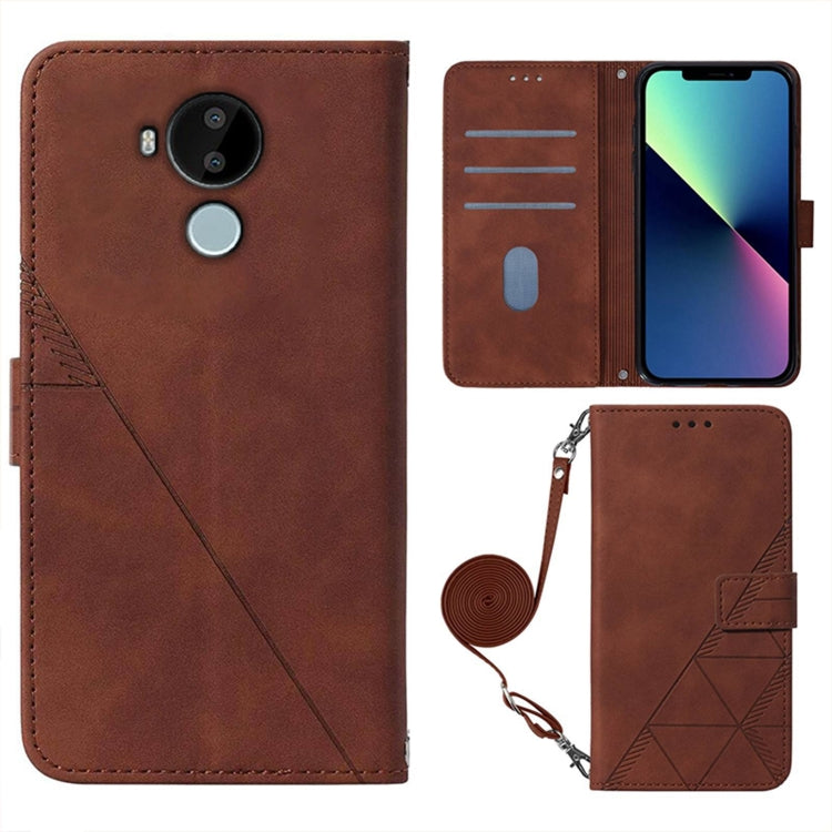 Custodia per cellulare in pelle con flip in rilievo 3D a tracolla, For Nokia C30, For Nokia G300, For Nokia C01 Plus, For Nokia C1 2020