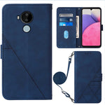 Custodia per cellulare in pelle con flip in rilievo 3D a tracolla, For Nokia C30, For Nokia G300, For Nokia C01 Plus, For Nokia C1 2020