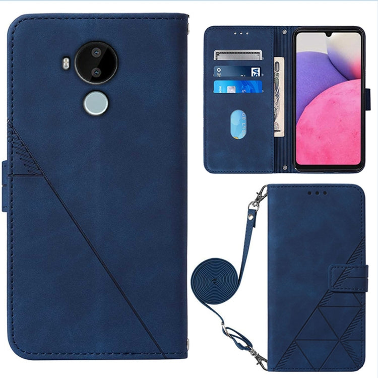 Custodia per cellulare in pelle con flip in rilievo 3D a tracolla, For Nokia C30, For Nokia G300, For Nokia C01 Plus, For Nokia C1 2020