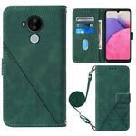 Custodia per cellulare in pelle con flip in rilievo 3D a tracolla, For Nokia C30, For Nokia G300, For Nokia C01 Plus, For Nokia C1 2020