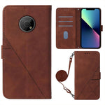 Custodia per cellulare in pelle con flip in rilievo 3D a tracolla, For Nokia C30, For Nokia G300, For Nokia C01 Plus, For Nokia C1 2020