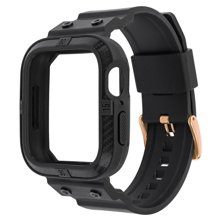Cinturino sportivo integrato in fibra di carbonio per Apple Watch Series, 7 41mm / 6&SE&5&4 40mm / 3&2&1 38mm, 7 45mm / 6&SE&5&4 44mm / 3&2&1 42mm