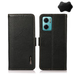 KHAZNEH Custodia per telefono RFID in vera pelle Litchi magnetica laterale, For Sony Xperia 10 IV, For Xiaomi Redmi Note 11E / Redmi 10 5G