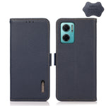 KHAZNEH Custodia per telefono RFID in vera pelle Litchi magnetica laterale, For Sony Xperia 10 IV, For Xiaomi Redmi Note 11E / Redmi 10 5G
