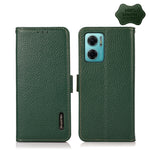 KHAZNEH Custodia per telefono RFID in vera pelle Litchi magnetica laterale, For Sony Xperia 10 IV, For Xiaomi Redmi Note 11E / Redmi 10 5G