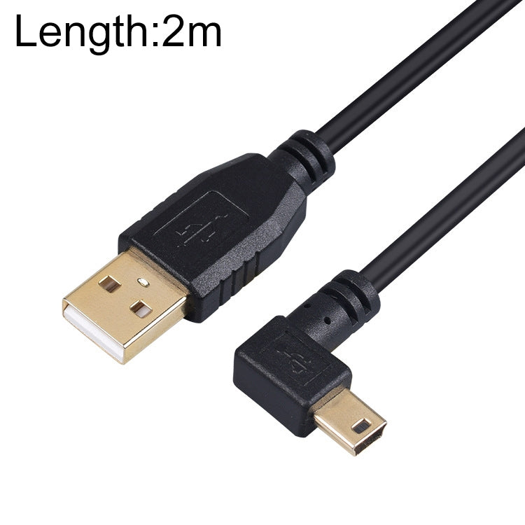 Elbow Mini 5 Pin a USB 2.0 Cavo dati di estensione per videocamera, 1.5m, 2m, 3m, 5m, 10m, 15m, 20m