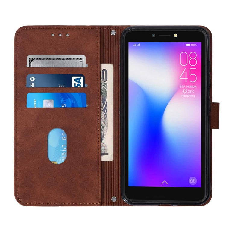 Custodia per cellulare in pelle con flip in rilievo 3D a tracolla, For Tecno Pop 2F, For Tecno Pop 4, For Tecno Pop 4 Pro, For Tecno Pop 5