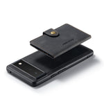 JEEHOOD Custodia per telefono a portafoglio staccabile magnetica retrò, For Google Pixel 7 5G, For Google Pixel 7 Pro 5G