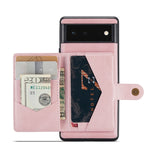 JEEHOOD Custodia per telefono a portafoglio staccabile magnetica retrò, For Google Pixel 7 5G, For Google Pixel 7 Pro 5G