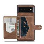 JEEHOOD Custodia per telefono a portafoglio staccabile magnetica retrò, For Google Pixel 7 5G, For Google Pixel 7 Pro 5G