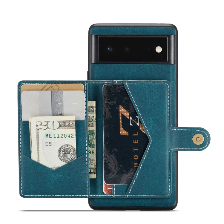JEEHOOD Custodia per telefono a portafoglio staccabile magnetica retrò, For Google Pixel 7 5G, For Google Pixel 7 Pro 5G