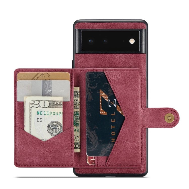 JEEHOOD Custodia per telefono a portafoglio staccabile magnetica retrò, For Google Pixel 7 5G, For Google Pixel 7 Pro 5G
