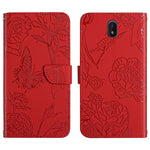 Custodia per cellulare in pelle goffrata con peonia a farfalla, For Nokia 1.4, For Nokia 2.4, For Nokia 5.4, For Nokia C01 Plus