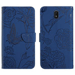 Custodia per cellulare in pelle goffrata con peonia a farfalla, For Nokia 1.4, For Nokia 2.4, For Nokia 5.4, For Nokia C01 Plus