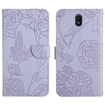 Custodia per cellulare in pelle goffrata con peonia a farfalla, For Nokia 1.4, For Nokia 2.4, For Nokia 5.4, For Nokia C01 Plus