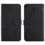 Custodia per cellulare in pelle goffrata con peonia a farfalla, For Nokia 1.4, For Nokia 2.4, For Nokia 5.4, For Nokia C01 Plus