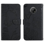 Custodia per cellulare in pelle goffrata con peonia a farfalla, For Nokia G300, For Nokia X20, For Nokia XR20