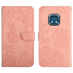 Custodia per cellulare in pelle goffrata con peonia a farfalla, For Nokia G300, For Nokia X20, For Nokia XR20