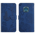 Custodia per cellulare in pelle goffrata con peonia a farfalla, For Nokia G300, For Nokia X20, For Nokia XR20