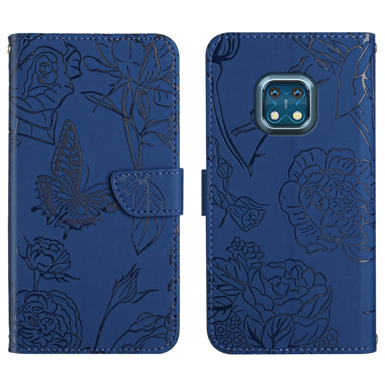 Custodia per cellulare in pelle goffrata con peonia a farfalla, For Nokia G300, For Nokia X20, For Nokia XR20