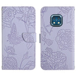 Custodia per cellulare in pelle goffrata con peonia a farfalla, For Nokia G300, For Nokia X20, For Nokia XR20