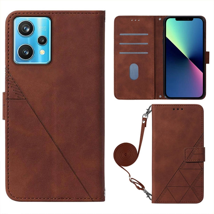 Custodia per cellulare in pelle con flip in rilievo 3D a tracolla, For OPPO Realme 9 Pro+ 5G, For OPPO Realme 9 Pro 5G, For OPPO Realme 9i / A36 / A76 / A96 4G, For OPPO Realme C35