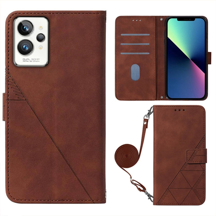 Custodia per cellulare in pelle con flip in rilievo 3D a tracolla, For OPPO Realme GT2 Pro, For OPPO Realme GT Neo3, For OPPO Reno5 Pro+ 5G / Find X3 Neo, For OPPO Reno7 5G / Find X5 Lite