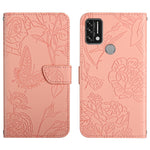 Custodia per cellulare in pelle goffrata con peonia a farfalla, For Umidigi A7, For Umidigi A7 Pro, For Umidigi A7s, For Umidigi A9